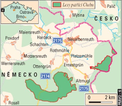 Historie chebských lesů v Bavorsku - obrázek č. 1 Lesy města Chebu v Bavorsku